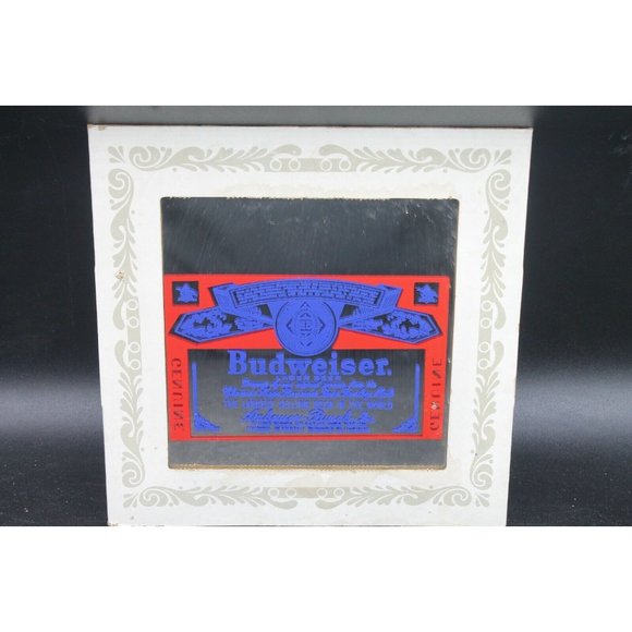 Vtg Carnival Game Prize Mirror Budweiser Anheuser Busch Lager Beer - Picture 1 of 6